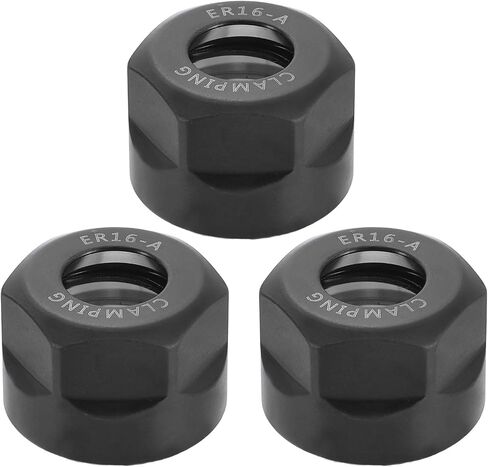 uxcell 3pcs Clamping ER16A(M22) Collet Clamping Nuts for CNC Milling Chuck Holder Lathe in Saudi Arabia