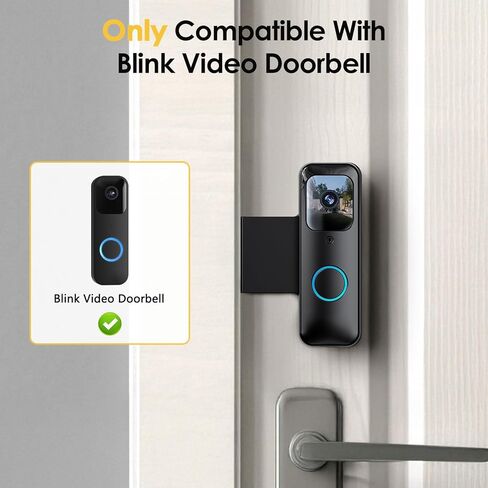 Mount Blink Doorbell Mount ، Mount Full Metal Hound Mount متوافق مع جرس Door Flink ، حامل قوس جرس الباب بدون حفر للمنزل والشقة والسيوم in Kuwait