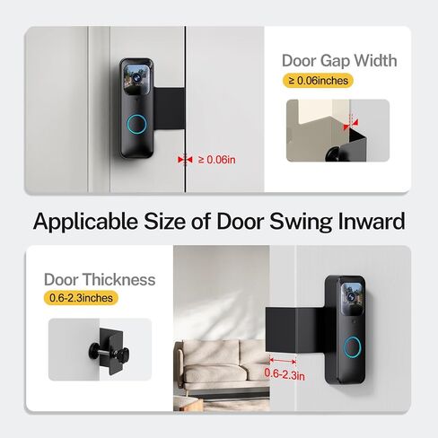 Mount Blink Doorbell Mount ، Mount Full Metal Hound Mount متوافق مع جرس Door Flink ، حامل قوس جرس الباب بدون حفر للمنزل والشقة والسيوم in Kuwait