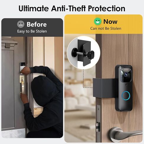 Mount Blink Doorbell Mount ، Mount Full Metal Hound Mount متوافق مع جرس Door Flink ، حامل قوس جرس الباب بدون حفر للمنزل والشقة والسيوم in Kuwait