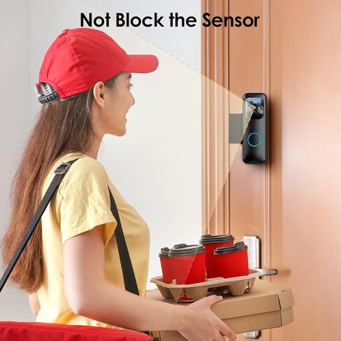 Mount Blink Doorbell Mount ، Mount Full Metal Hound Mount متوافق مع جرس Door Flink ، حامل قوس جرس الباب بدون حفر للمنزل والشقة والسيوم in Kuwait