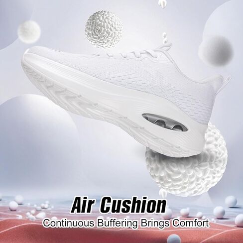 Wide Toe Box Shoes Women Air Cushion Running Shoes Extra Wide Width Sneakers Ultra Light Tennis Arch Support Walking Diabetic Plantar Fasciitis Athletic in Saudi Arabia