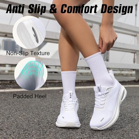 Wide Toe Box Shoes Women Air Cushion Running Shoes Extra Wide Width Sneakers Ultra Light Tennis Arch Support Walking Diabetic Plantar Fasciitis Athletic in Saudi Arabia