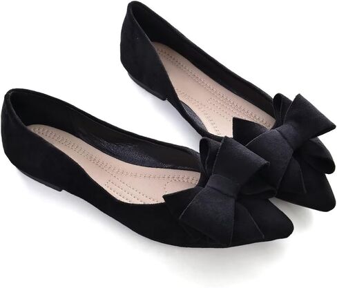 TN TANGNEST Women Fashion Bowknot Flats Comfort Pointed Toe Dress Shoes in Kuwait