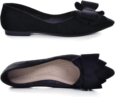 TN TANGNEST Women Fashion Bowknot Flats Comfort Pointed Toe Dress Shoes in Kuwait