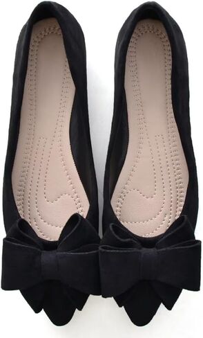 TN TANGNEST Women Fashion Bowknot Flats Comfort Pointed Toe Dress Shoes in Kuwait