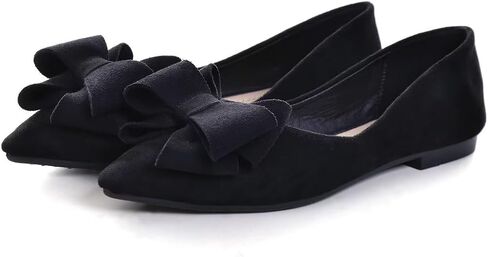 TN TANGNEST Women Fashion Bowknot Flats Comfort Pointed Toe Dress Shoes in Kuwait