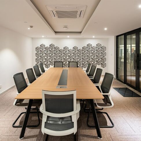 Urban Decor Acoustic Slat Wall Soundproof Foam Panels (Hexagon in Oak Color) for 3D Wood Wall Decor, Cool Room Accessories, Acoustic Insulation, Mens Room Decor, Gaming Areas, TV walls and more in Saudi Arabia
