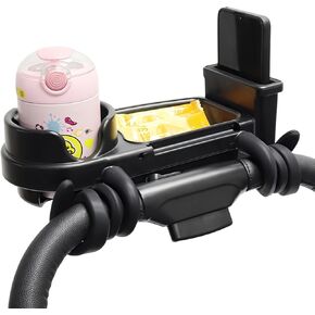 Universal Snack Tray Attachment - Cup and Phone Holder with Silicone Arms, Fits Any Stroller, Baby Toddler Tray for Snacks and Drinks