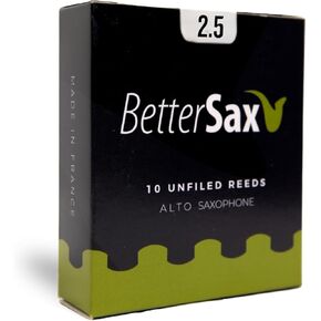 Alto Saxophone Jazz Cut Reeds - 2.5 (10-pack): Organic, Consistent, Musically Versatile