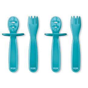 NUK Pretensil Dipper Spoons and Forks, 4 Pack, 6+ Months