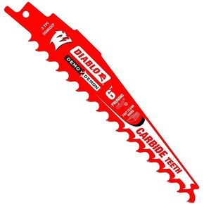 Freud Diablo Demo Demon 6 in. L x 1 in. W Carbide Tipped Reciprocating Saw Blade 3 TPI 3 pk