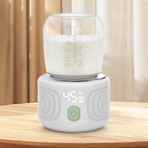 Baby Bottle Warmer, Maypott Portable 3 Minutes Fast Milk Warmer for Travel with 4 Selectable Temperature & Burn Protection, Leak-Proof & Safe Rechargeable Bottle Warmer for Breastmilk, Formula, Water