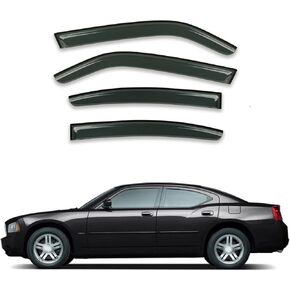 Smoke Window Visor Deflector Compatible with 02-06 Honda CRV Sun/Rain Guards Outside Mount 4pcs