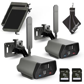 TACTACAM Defend Cellular Security Camera - No WiFi Required - Motion Activated Wireless Camera - Motion Detection - Includes Solar Panels, SD Cards, and Microfiber Cleaning Cloth (2PK)