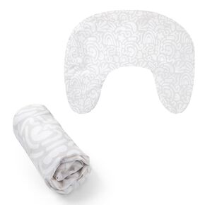 Boppy Nursing Pillow Cover, Organic Green Leaves, Single Cover, Easy-On Slipcover with Gentle 100% Organic Cotton Fabric for The Redesigned Nursing Pillow