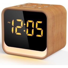 Housbay Wooden Sound Machine Alarm Clock -Your Sleep-Wake Companion, White Noise for Sleep, Space-Saving, Natural Alarm for Gentle Wake-Up