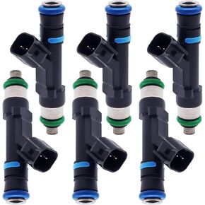 0280158020 Fuel Injector 6 PCS 4 Holes Compatible with Dodge Jeep Mitsubishi 3.7L V6