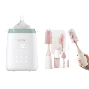 Momcozy Bottle Warmer & Momcozy Bottle Brush Kit Pink