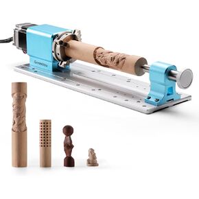 Genmitsu Rotary Module Kit for Prover XL 4030 V2 CNC Router Machine with NEMA23 Planetary Geared Stepper Motor, 4 Jaw Chuck, 10:1 Speed Reducer, Clamped Range 15-275mm