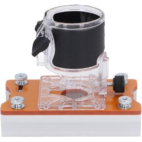 Trimming Machine Base, Woodworking Trimmer Router Base Trimming Machine Slot Plate Locator with Clear Cover Trimming Machine Protection Cover