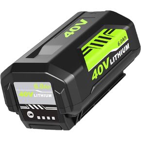 1 Pack 6ah Lithium Ion Placement for Ryobi 40V Battery OP40601 متوافق مع بطاريات Ryobi 40 Volt OP40602 OP40201 OP4050A OP40261 OP4040 OP40404 OP4030 OP4075A (الأخضر)