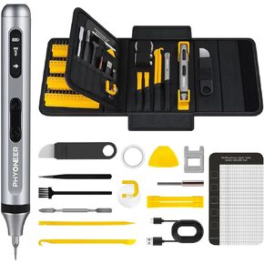 148 in 1 Precision Electric Screwdriver Kit, with 1 Mini Manual Screwdriver, 120 Magnetic Bits, 24 Types of Accessories, Repair Tool Kit for Electronics,PC,Computer,Cell Phone,Laptop,Xbox,PS5