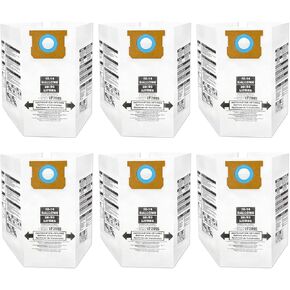 90662 Type F / 90672 Type I Vacuum Bags Replacement for Shop Vac 10-14 Gallon Disposable Collection Filter Bag, Part# 9066200, 9066233, 9067200, 9067233, VF2005(6 Pack)