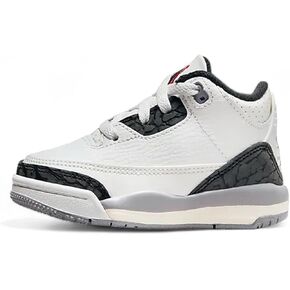 Jordan Toddler's 3 Retro Cement Grey Summit White/Fire Red (DM0968 106)