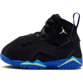 NIKE Jordan True Flight Baby/Toddler Shoes (343797-074, Black/Hyper Royal/Photo Blue/Barely Volt) Size 4