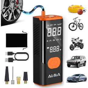 Tire Inflator Portable Air Compressor, 150PSI Air Pump for Car Tires with 20000mAh Battery Smart 4X Inflation Cordless Air Pump with Digital Pressure Gauge for Car, Bike, Motorcycle, Balls