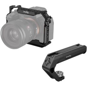 SmallRig Full Camera Cage for Sony Alpha 7R V/Alpha 7 IV / A7R IV/Alpha 7 S III/Alpha 1 and Lightweight Top Handle with 3/8"-16 Locating Pins for ARRI