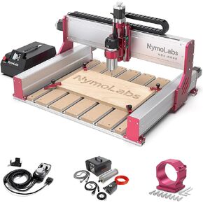 NBS-6040 CNC Router Machine + 1.5KW 110V Water-Cooled Spindle Motor Kit + 80mm Aluminum Spindle Mount + 5 Axis CNC MPG Handwheel Controller
