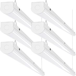 ANTLUX 110W 8FT LED Wraparound Ultra Slim Strip Lights, 12600 Lumens, 5000K, 8 Foot LED Garage Warehouse Light, No Glare, Flush Mount Office Ceiling Lighting Fixture, Fluorescent Tube Replacement
