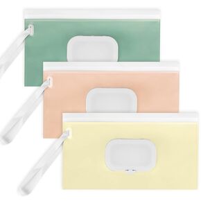 Wipe Dispenser,4 Pack Baby Wipe Dispenser Reusable Portable Wipe Holder,Refillable Baby Wipes Container,Waterproof and Dustproof Wipe Holder for Diaper,Wet Wipe Pouch for Travel Outdoor Outing Camping