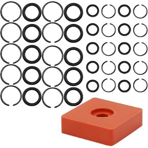 (10+10 Sets) 3/8" & 1/2" Impact Wrench Retainer Rings with O-Ring Kit Includes Retainer Ring Anvil Install Tool, Compatible with Milwaukee Electric/Pneumatic Impact Wrench