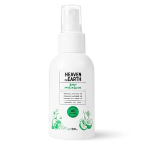Heaven on Earth Baby Oil for Newborns – Moisturizing & Nourishing Blend with Jojoba, Coconut, Olive & Avocado Oils – Paraben & Sulfate-Free – Hypoallergenic Infant Skincare – 4 fl oz