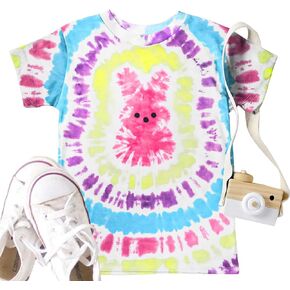 Toddler Easter Shirt for Boys Girls:Funny Rabbit Graphic Printed Tee Cute Easter Casual Short Sleeve Gift Tops