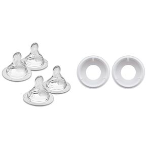MAM Bottle Nipples Mixed Flow Pack with Anti Colic Valve Replacements for MAM Bottles, 4 Pack