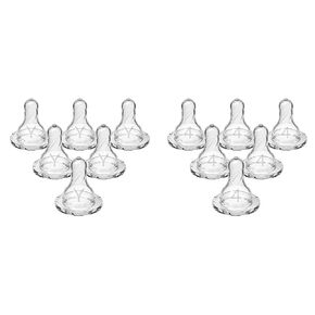 Dr. Brown's Natural Flow Y-Cut & Level 4 Narrow Baby Bottle Silicone Nipples, 6 Count Each, 9m+, 100% Silicone