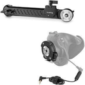 SMALLRIG Rosette Extension Arm Dogbone with Length Adjustable, M6 Rosette 31.8mm + Handgrip Rosette Adapter for Sony FX6 to Reposition The Original FX6 Handgrip