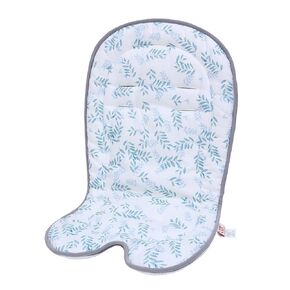 Infant Car Seat Insert-Dining Chairs Pad,Safety Seats and Baskets Insert-Reversible Sandwich Honeycomb and Cotton, Baby Stroller Cushion for Newborn,65 * 35CM,1Pack(Blue Leaves)