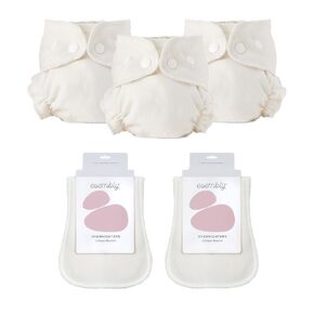 Esembly Ultimate Nighttime Diapering Bundle | Cloth Diaper Inners (3-Pack) and Overnighters (4-Pack)