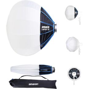 Amaran Lantern 65, 2ft(65cm) Omnidirectional Bowens Mount Soft Light Modifier for Ambient Lighting, Quick-Build Design, Portable and Ideal for Studio and On-Location Video Content
