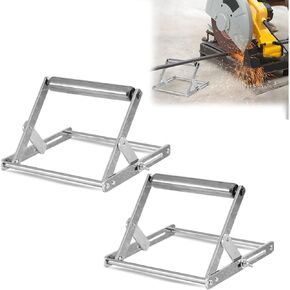 2Pcs Adjustable Cutter Machine Support Frame, Adjustable Miter Saw Roller Stand, Cutter Attachment,Foldable and Height-Adjustable Stand for Labor Production