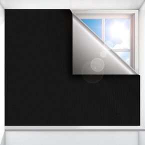 NCONCO Blackout Window Cover, No Drill Blinds for Windows, Portable DIY Blackout Blinds Shades with Adhesive Hook & Loop Taps Double- Sided Tapes for Baby Nursery Travel Dorm Room 157x59 inch