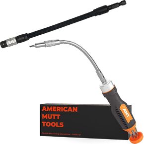 Mutt Tools Ratcheting Flexible Screwdriver and Flexible Shaft Drill Bit Extension