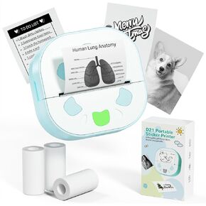 Sticker Printer, D21 Print Pods Thermal Bluetooth Sticker Maker Machine