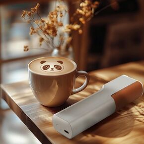 Handheld PrintPen, Mini Small Print,Handheld Printer for Latte Art Macaron Cookie DIY Design PrintPen Pattern Logo(BLACJK)