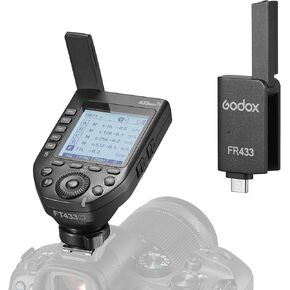 Godox FT433-S TTL Wireless Flash Trigger for Sony Camera, 433MHz 2 in 1 Flash Transmitter 32 Channels with Reciever 1/8000s HSS TTL TCM Function for Godox AD200Pro II AD600Pro II AD600BM II (FT433-S)